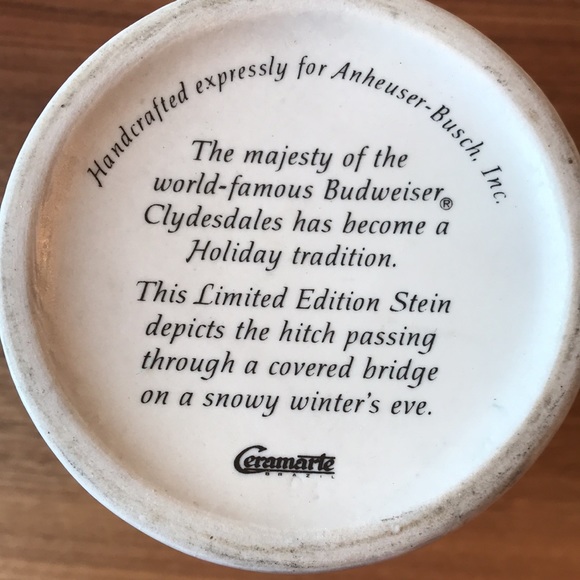 Anheuser-Busch Ceramarte Brazil Budweiser Beer Stein Mug - Picture 6 of 7
